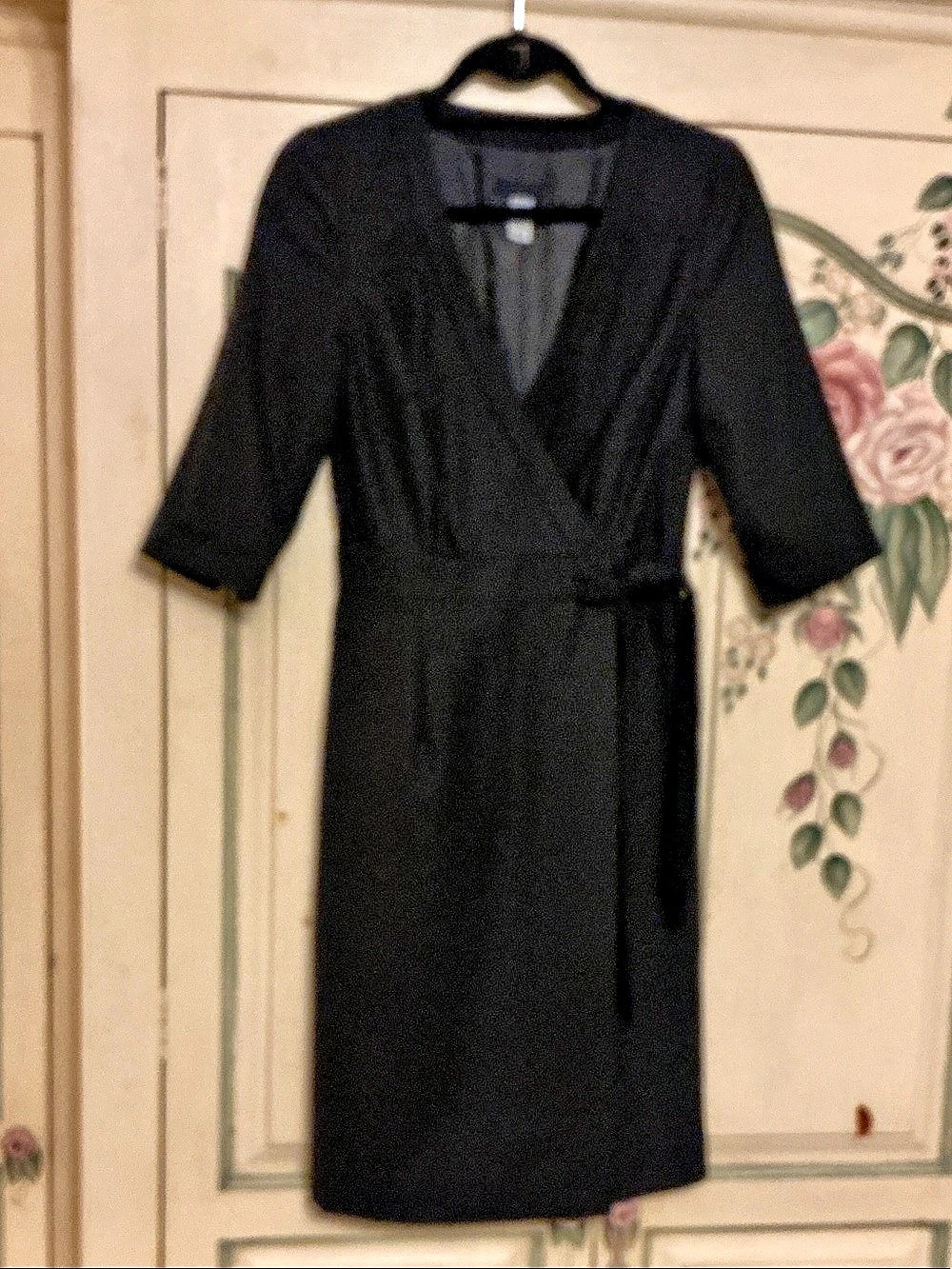 J.Crew Wrap Dress in 365 Crepe Black Midi Dress